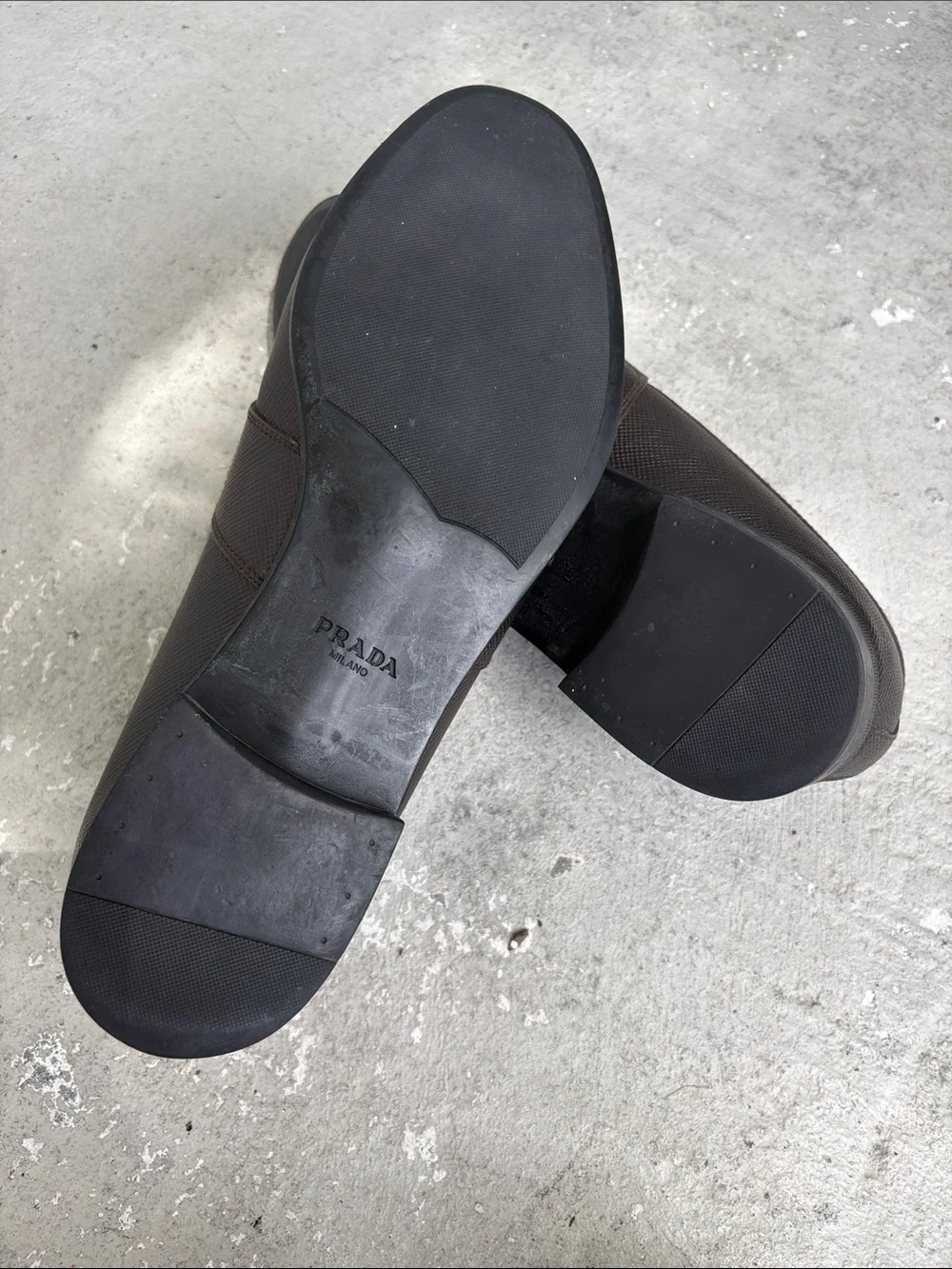 Prada Saffiano leather loafers